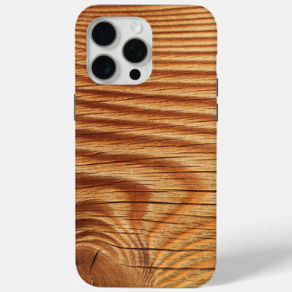Wooden Board Nature Brown Wood Carved Texture iPhone 15 Pro Max Case