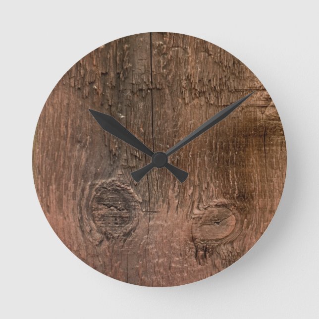 Wooden board wall clock (Front)