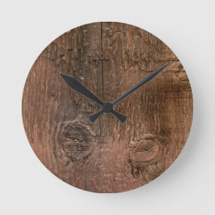 Wooden board wall clock