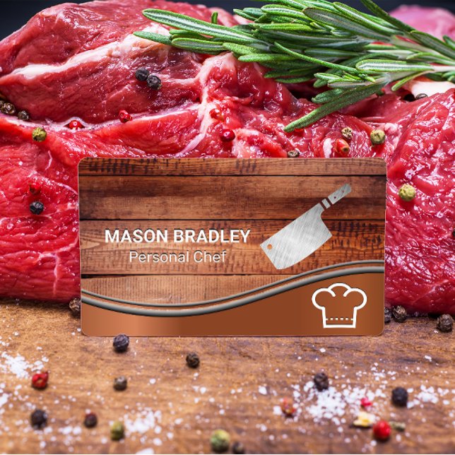 Wooden Boards | Chef Hat and Knife Business Card (Creator Uploaded)