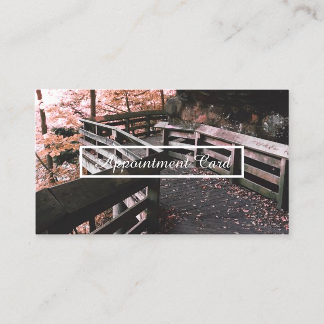 wooden boardwalk appointment reminder card (Front)
