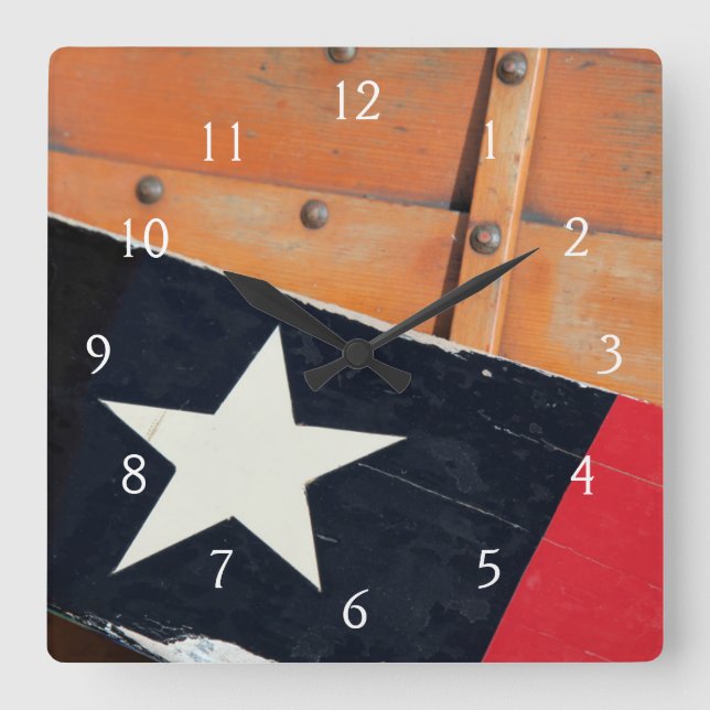 Wooden Boat Festival Square Wall Clock (Front)