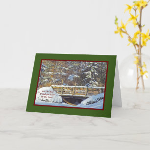 "Wooden Bridge In Snow"/MERRY CHRISTMAS Card