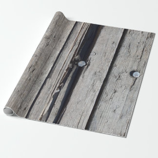 Wooden Bridge Plank Fragma Thermis, Thessaloniki Wrapping Paper