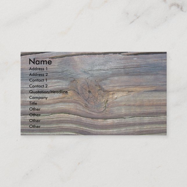 Wooden Business Card 2 (Front)