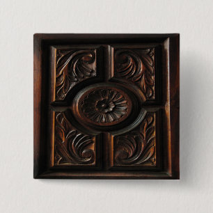 Wooden Carving 15 Cm Square Badge