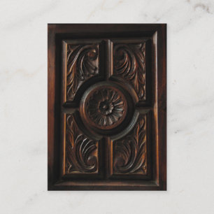 Wooden Carving ATC Business Card