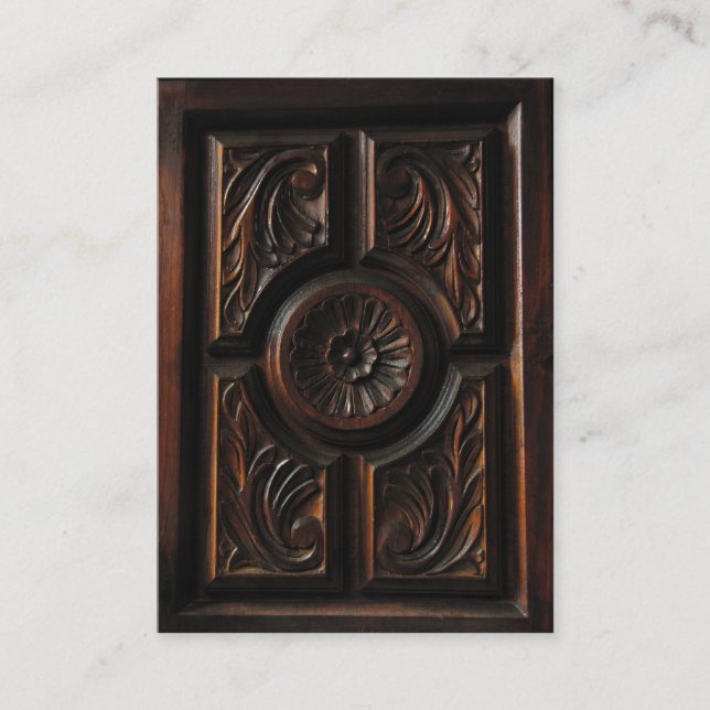 Wooden Carving ATC Business Card (Front)