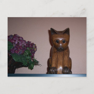 Wooden Cat Postcard