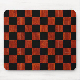 Wooden Chequerboard Mouse Pad