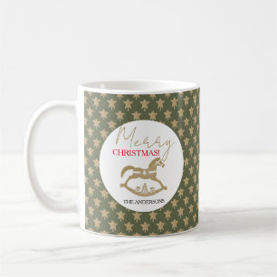Wooden Christmas Rocking Horse Coffee Mug