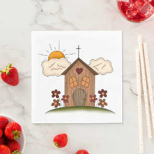 Wooden Church Napkin