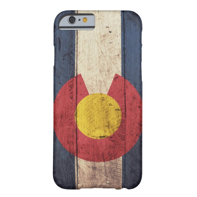 Wooden Colorado Flag iPhone 6 case (Back)
