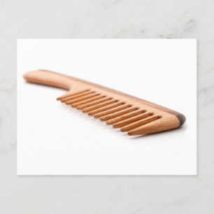 Wooden comb postcard