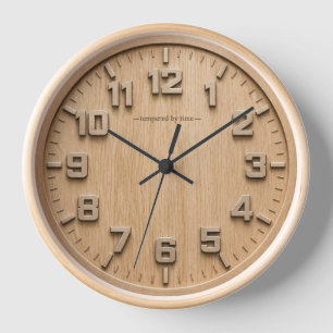 Wooden decor quarts clock