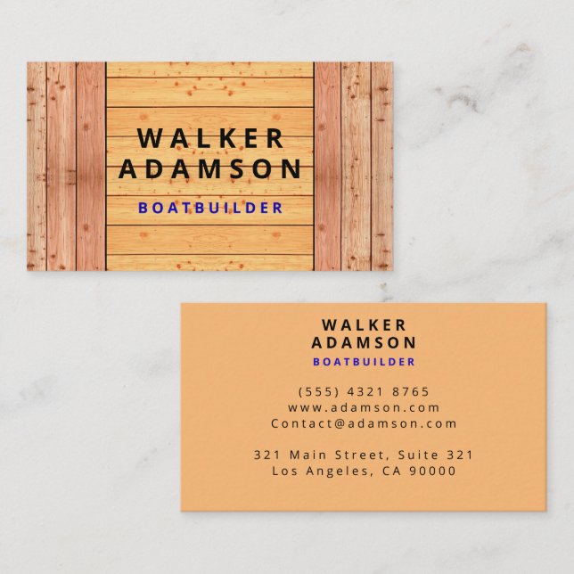 Wooden Design (Handyman Work) Looks like wood Business Card (Front/Back)