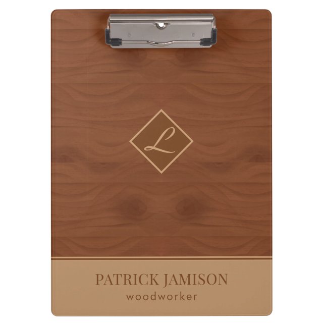 Wooden Design With Logo Clipboard (Front)