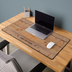 "Wooden" Desk Mat w/out your text