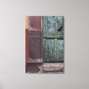 Wooden Door Abstract Canvas Print