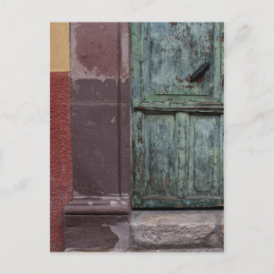 Wooden Door Abstract Postcard