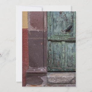 Wooden Door Abstract Thank You Card