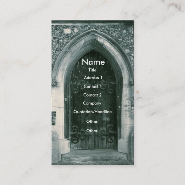 Wooden Door Business Cards (Front)