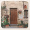 Wooden Door Tuscany Italy Personalised