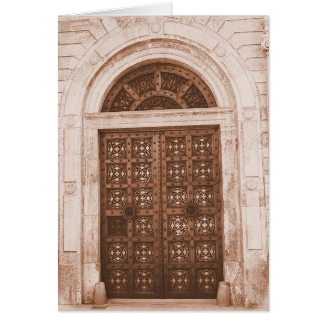 Wooden Doors in the Old Quarter Barcelona, Spain (Front)