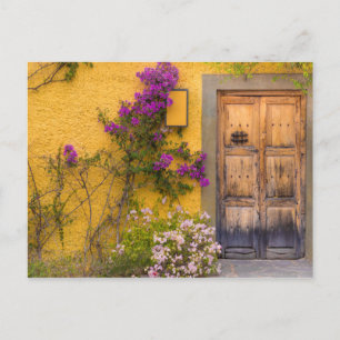 Wooden doorway postcard