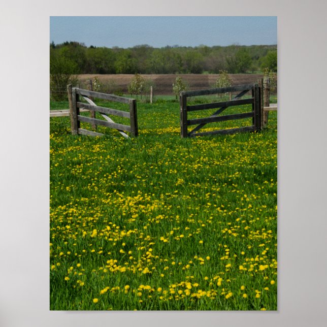 Wooden Farm Gates Poster (Front)
