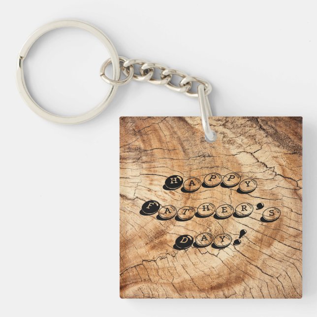 Wooden father’s day key ring (Front)