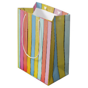 Wooden Fence Slats Medium Gift Bag