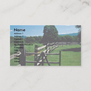 Wooden fence, Vermont, U.S.A. Business Card