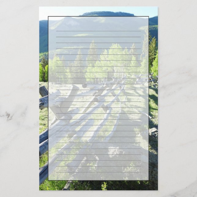 Wooden Fenceline Stationery (Front)
