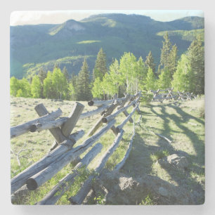 Wooden Fenceline Stone Coaster