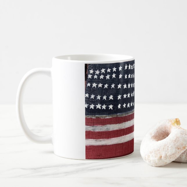 Wooden Flag Mug (With Donut)