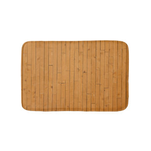 Wooden Floorboards Bath Mat