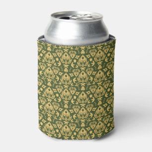 Wooden floral damask pattern background can cooler