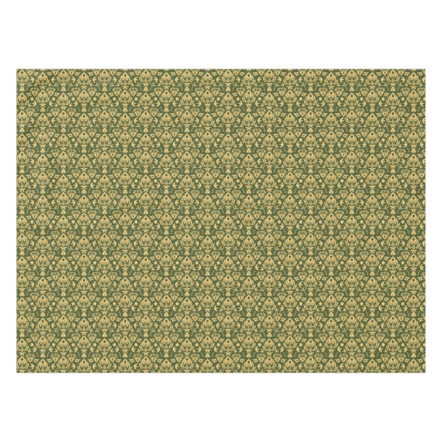 Wooden floral damask pattern background tablecloth (Front (Horizontal))