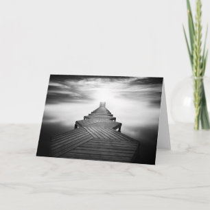 Wooden Footbridge over the Sea Card