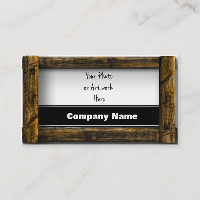 Wooden Frame Business Card (Front)