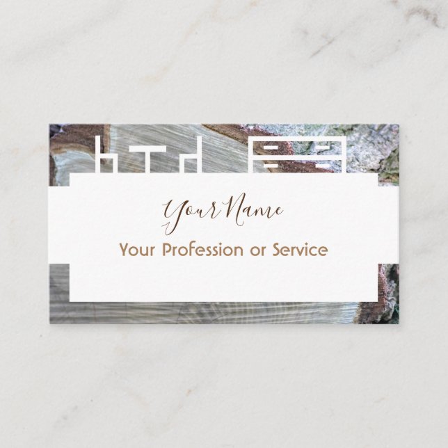 Wooden frame design for interior and furniture! business card (Front)