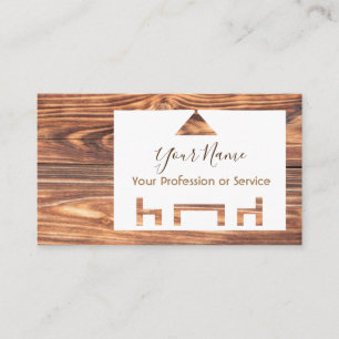 Wooden frame for interior design and carpentry! business card