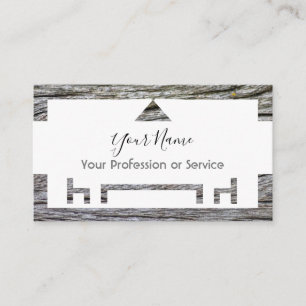 Wooden frame for interior design and furniture! bu business card