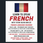 Wooden French Flag, French Language Course Advert Flyer<br><div class="desc">Wooden French Flag,  French Language Course Advertising Flyers By The Business Card Store.</div>