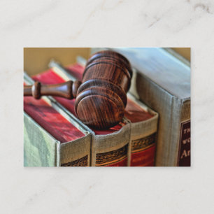 Wooden Gavel Business Cards