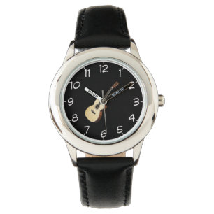 "Wooden guitar" design wrist watches