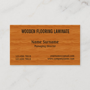 Wooden hard wood flooring PERSONALIZE Business Card