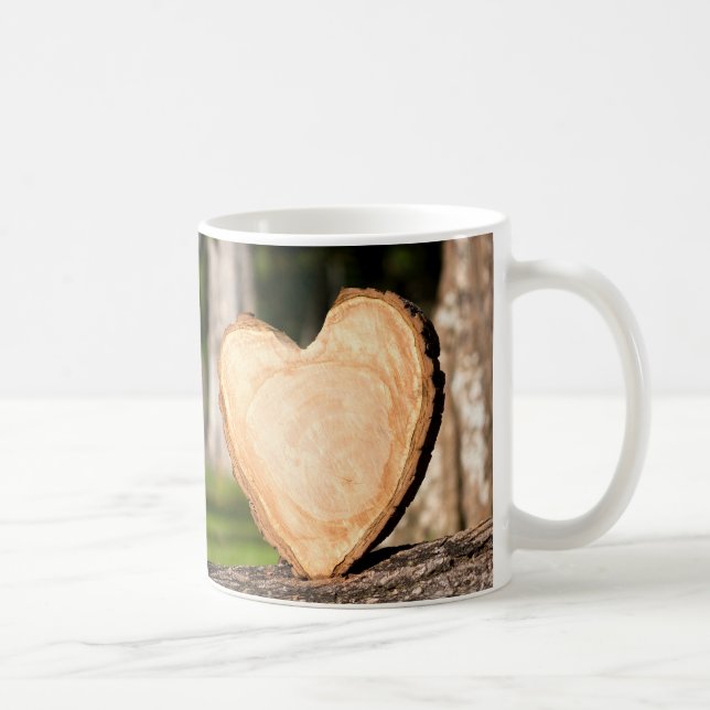 wooden heart coffee mug (Right)