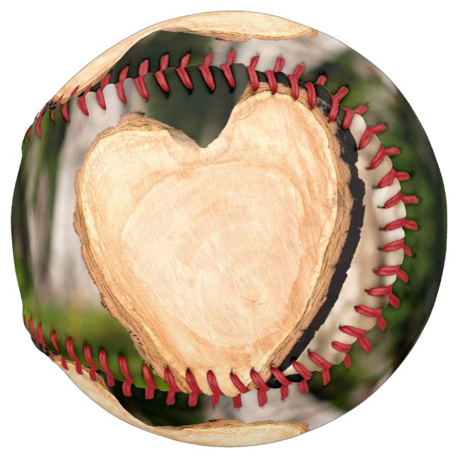 wooden heart softball (Back Left)